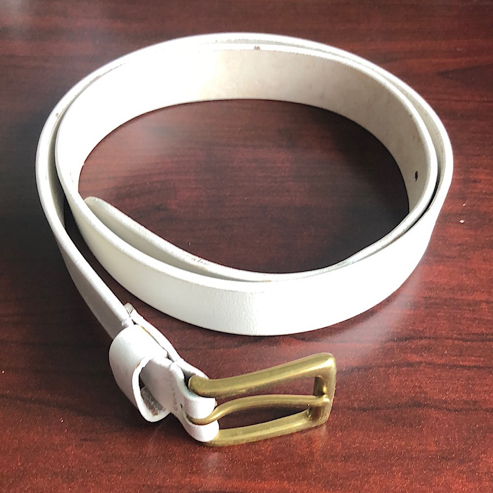 Beltmaster white belt. Size 38. Genuine Leather